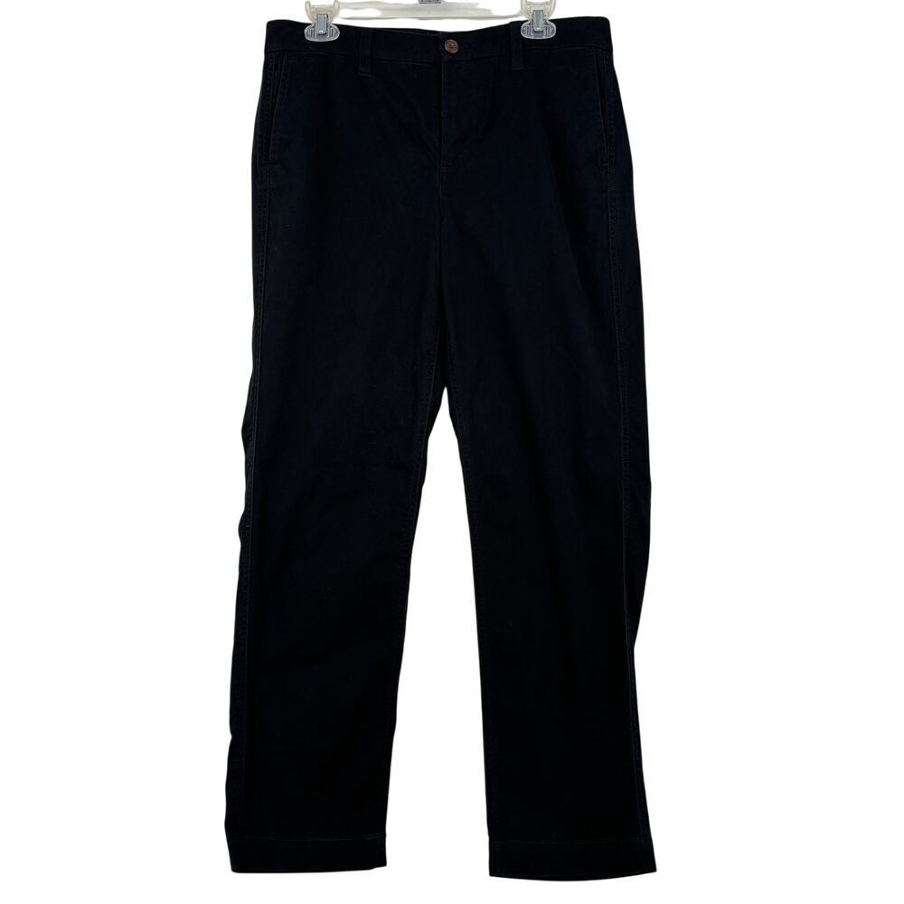 J. Crew High Rise Girlfriend Chino Pants Womens Size 8 Black Stretch‎